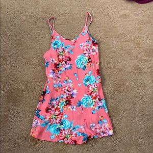 minipink floral romper